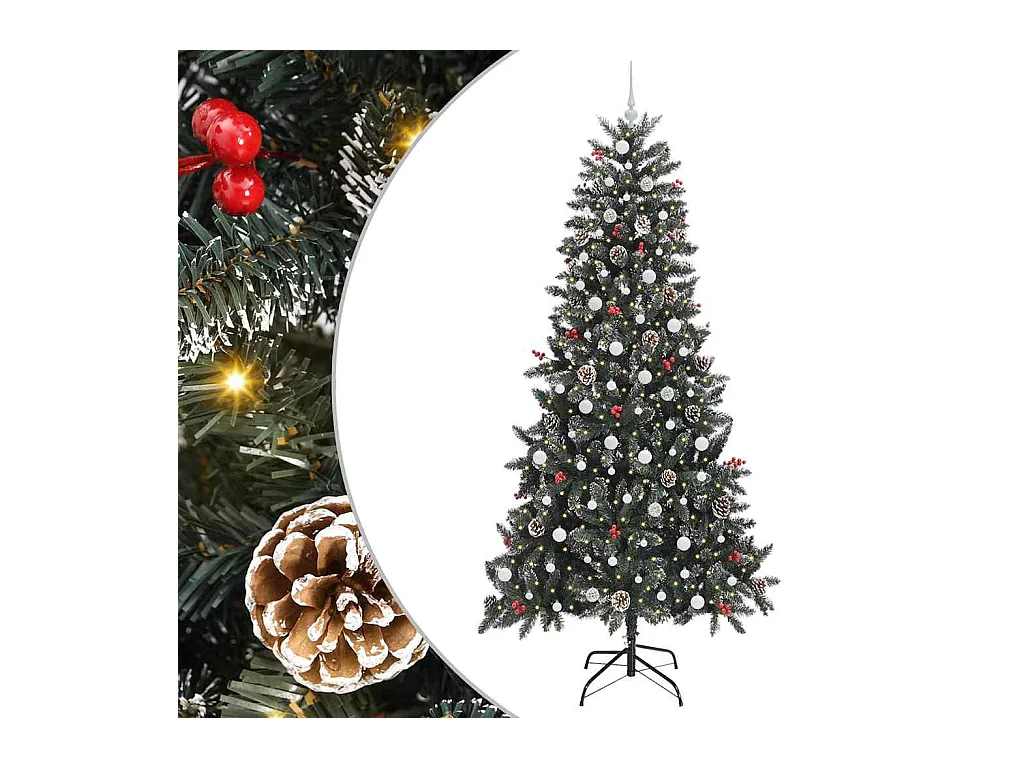 Kunstkerstboom met 300 LED Groen 129.5 x 129.5 x 240 cm
