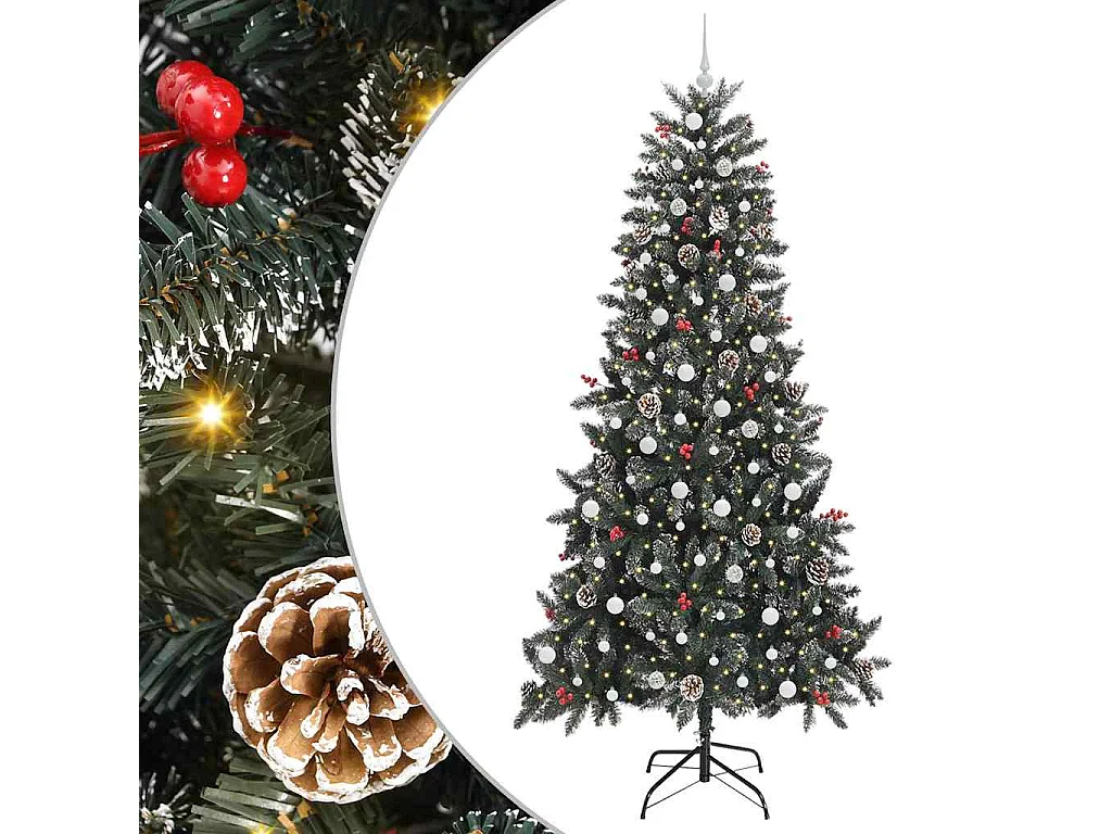 Sapin de Noël artificiel Vert 129,5 x 129,5 x 240 cm