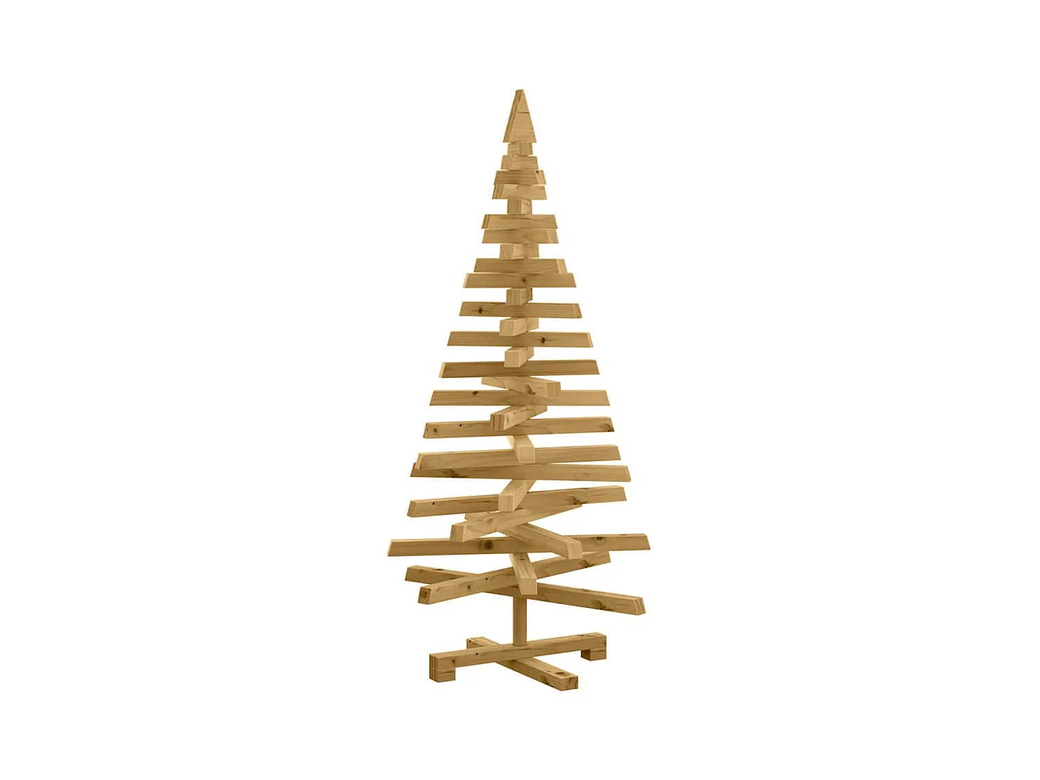 Arbres de Noël avec support Marron 120 cm Bois massif en pin