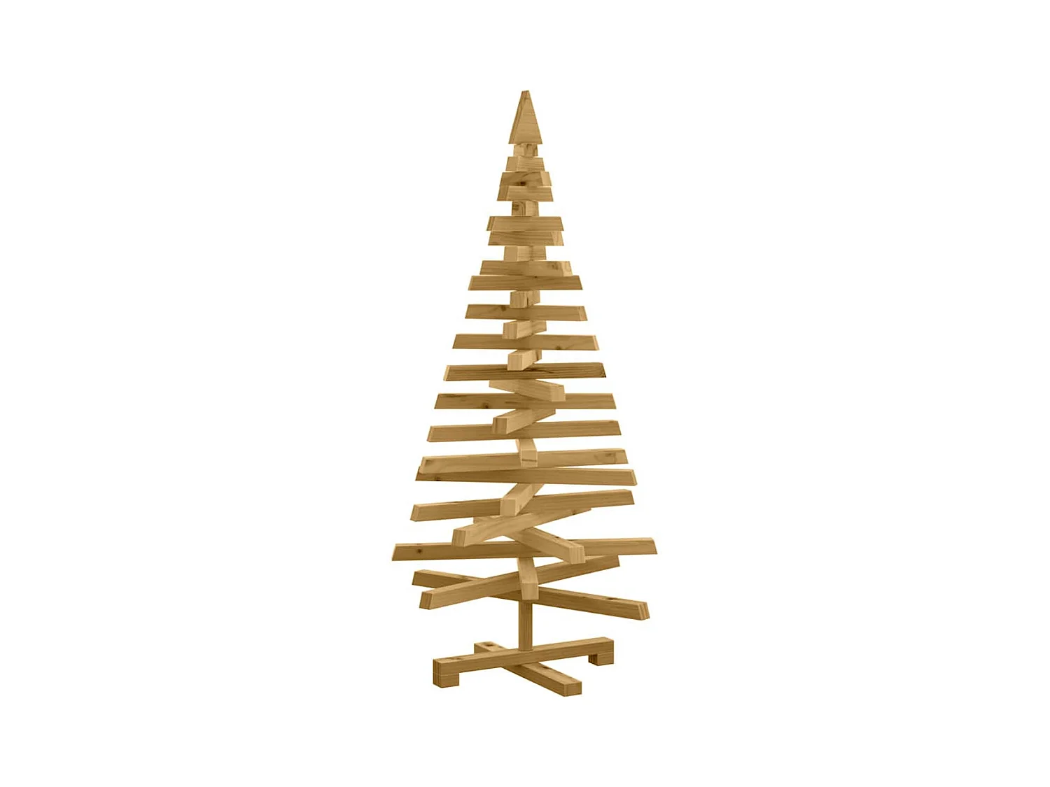 Arbres de Noël avec support Marron 120 cm Bois massif en pin