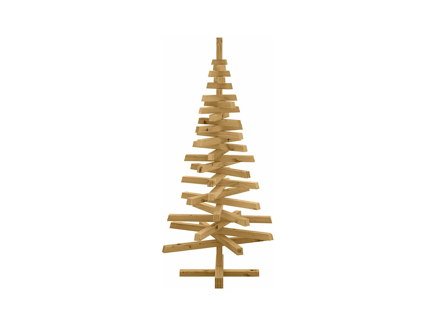 Arbres de Noël avec support Marron 120 cm Bois massif en pin