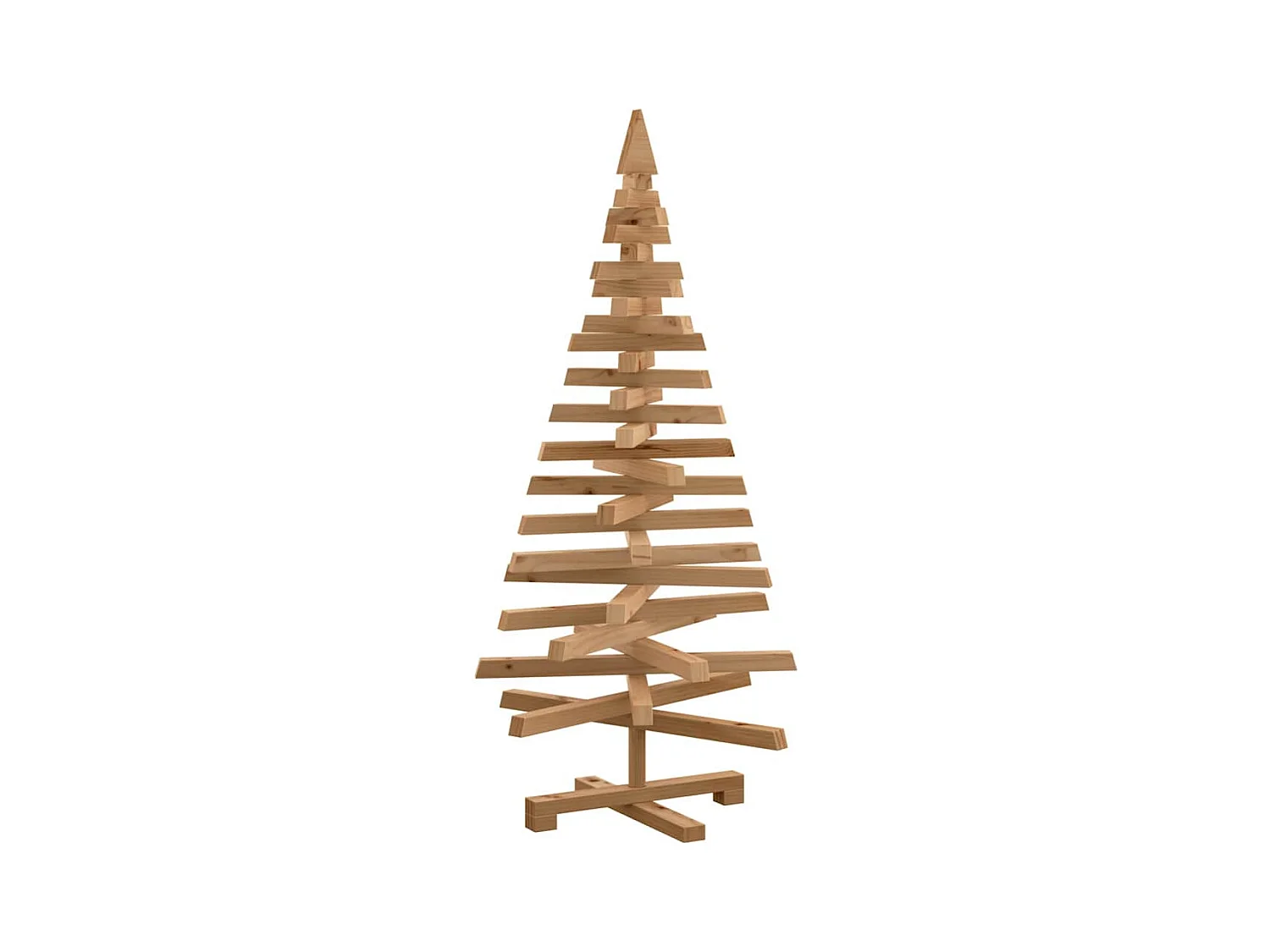 Arbres de Noël avec support Marron 120 cm Bois massif en pin