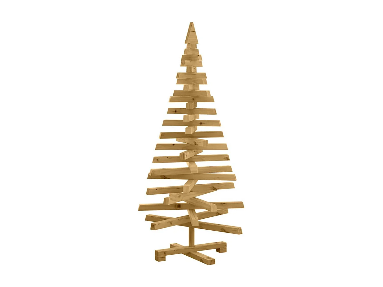 Arbres de Noël avec support Marron 120 cm Bois massif en pin