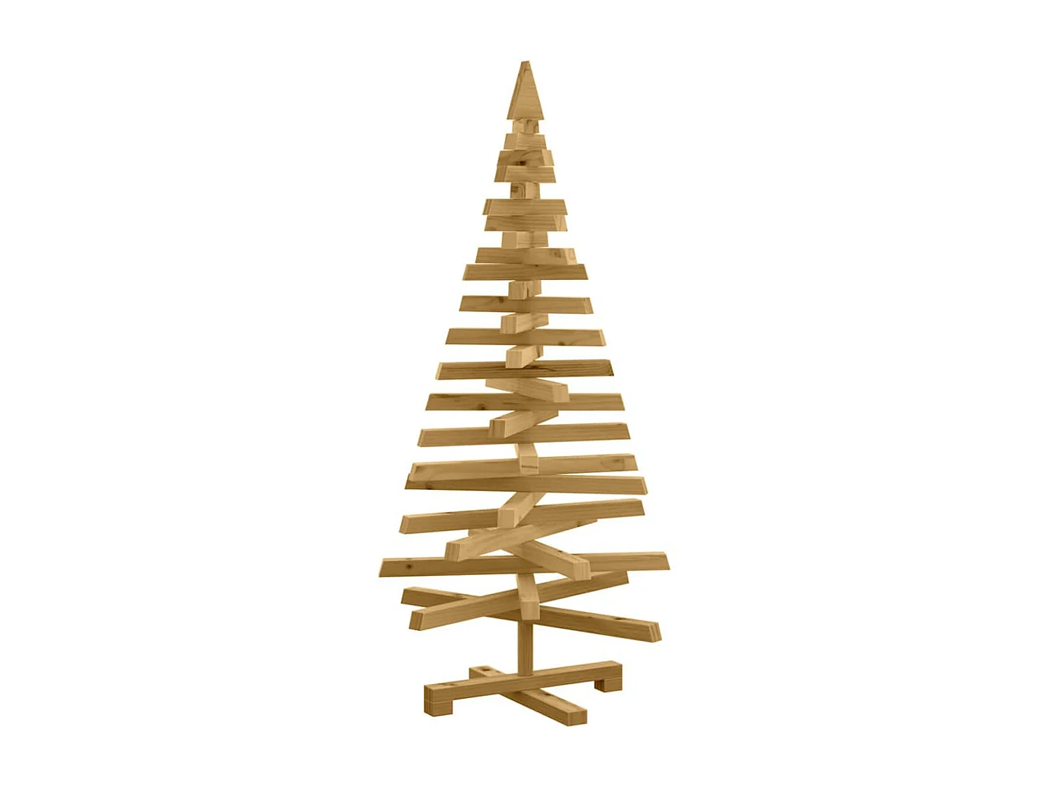 Arbres de Noël avec support Marron 120 cm Bois massif en pin