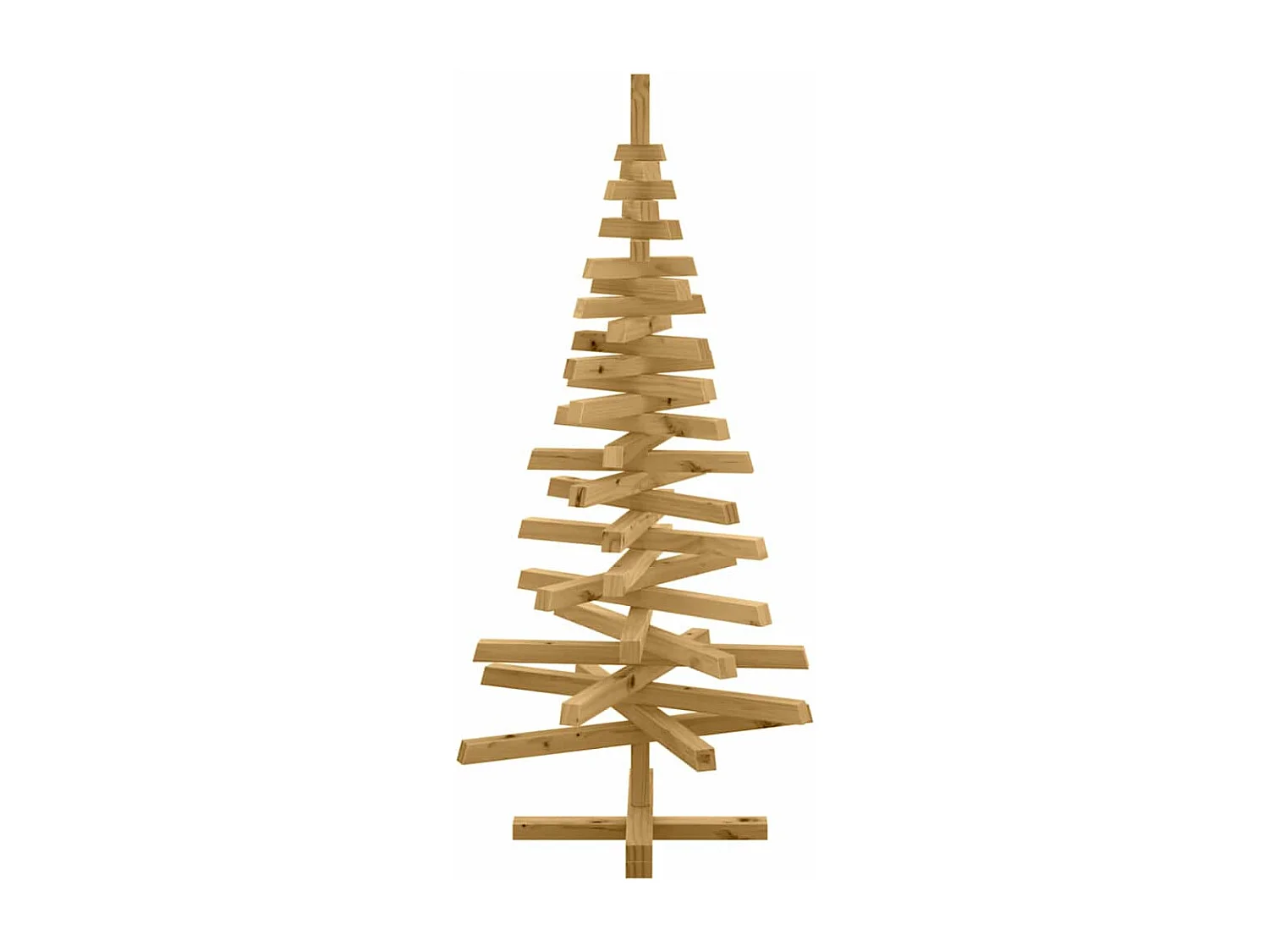 Arbres de Noël avec support Marron 120 cm Bois massif en pin