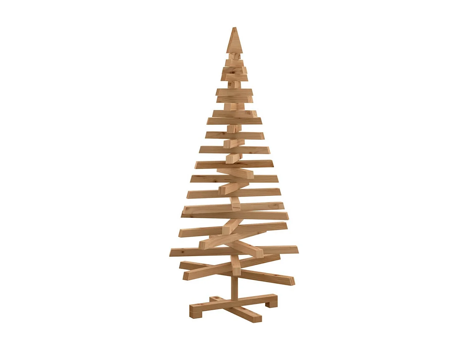 Arbres de Noël avec support Marron 120 cm Bois massif en pin