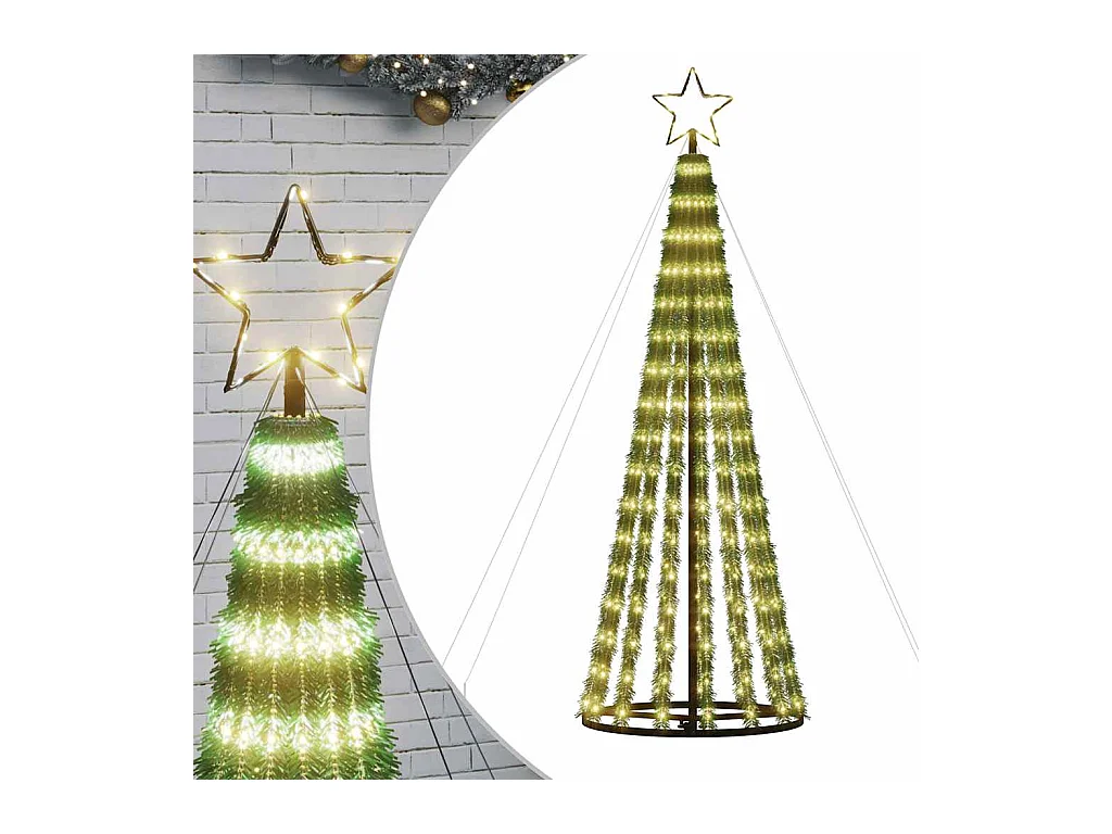 LED-kerstboom 275 LEDs warm wit 180 cm