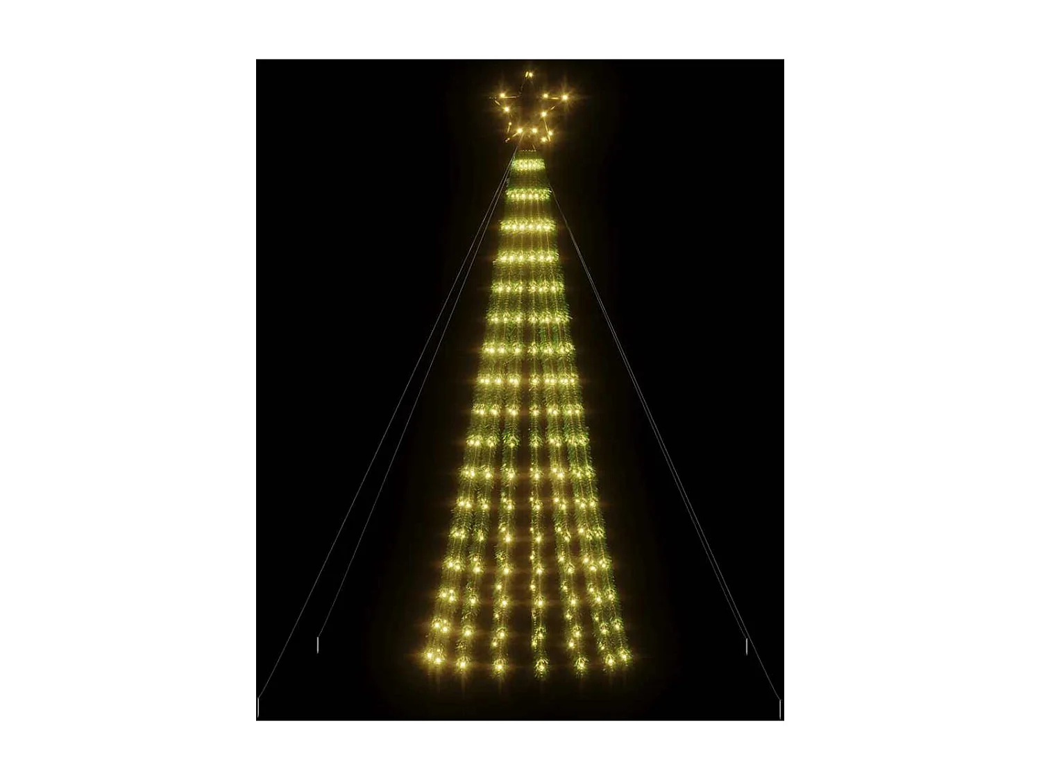 Sapin de Noël à LED 275 LED blanc chaud 180 cm