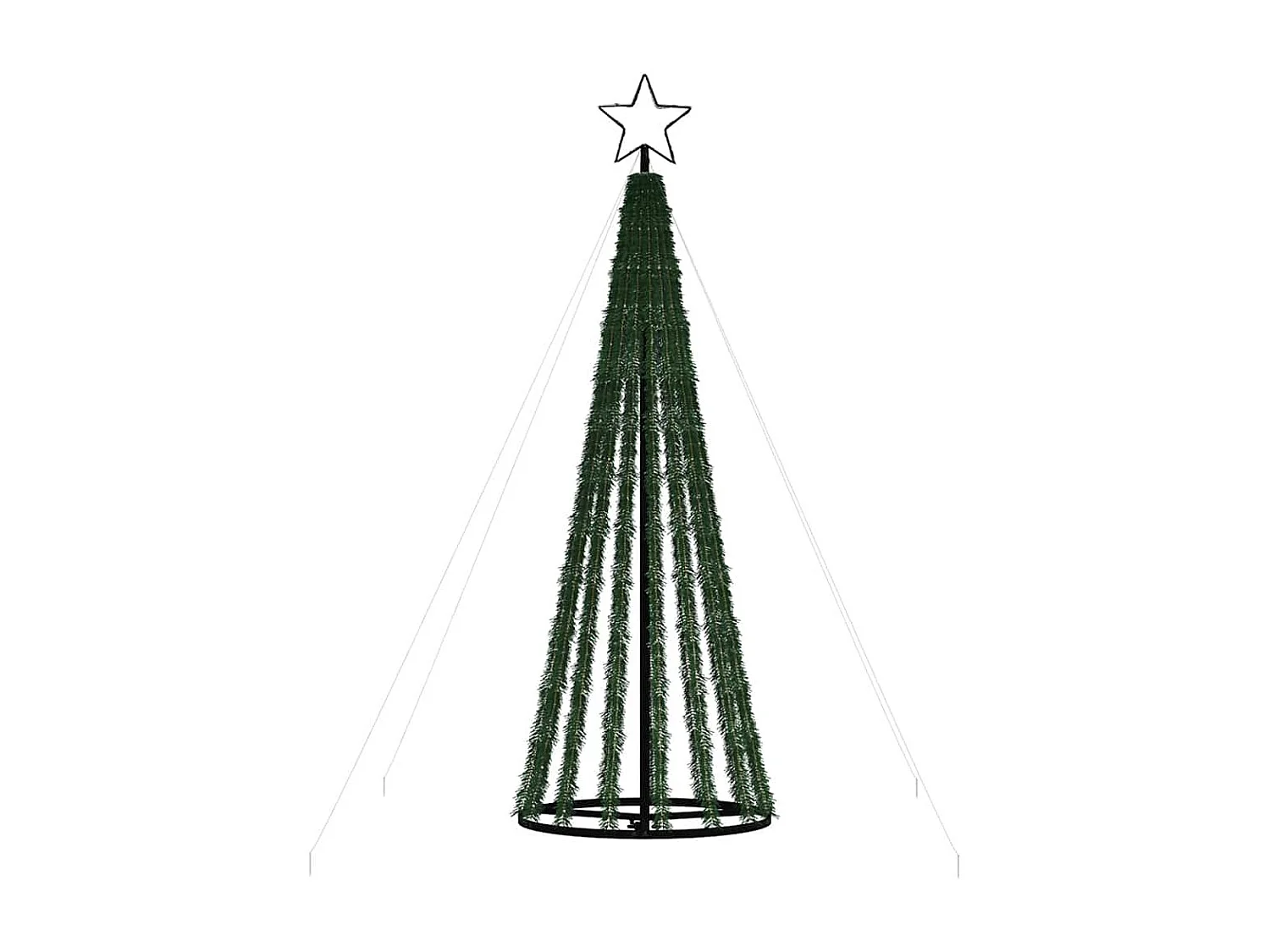 Sapin de Noël à LED 275 LED blanc chaud 180 cm