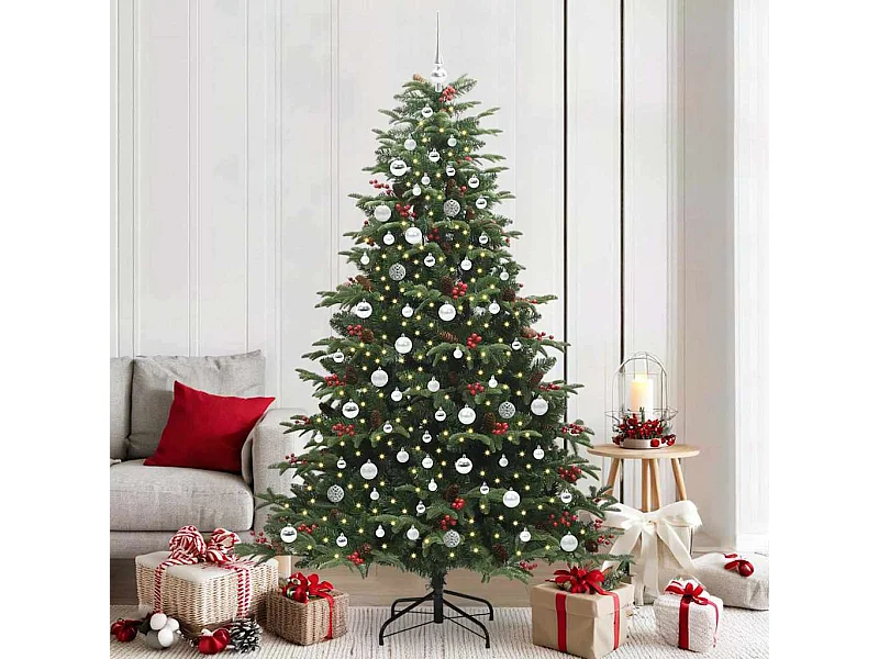 Sapin de Noël artificiel Vert 210 cm PVC, métal et plastique