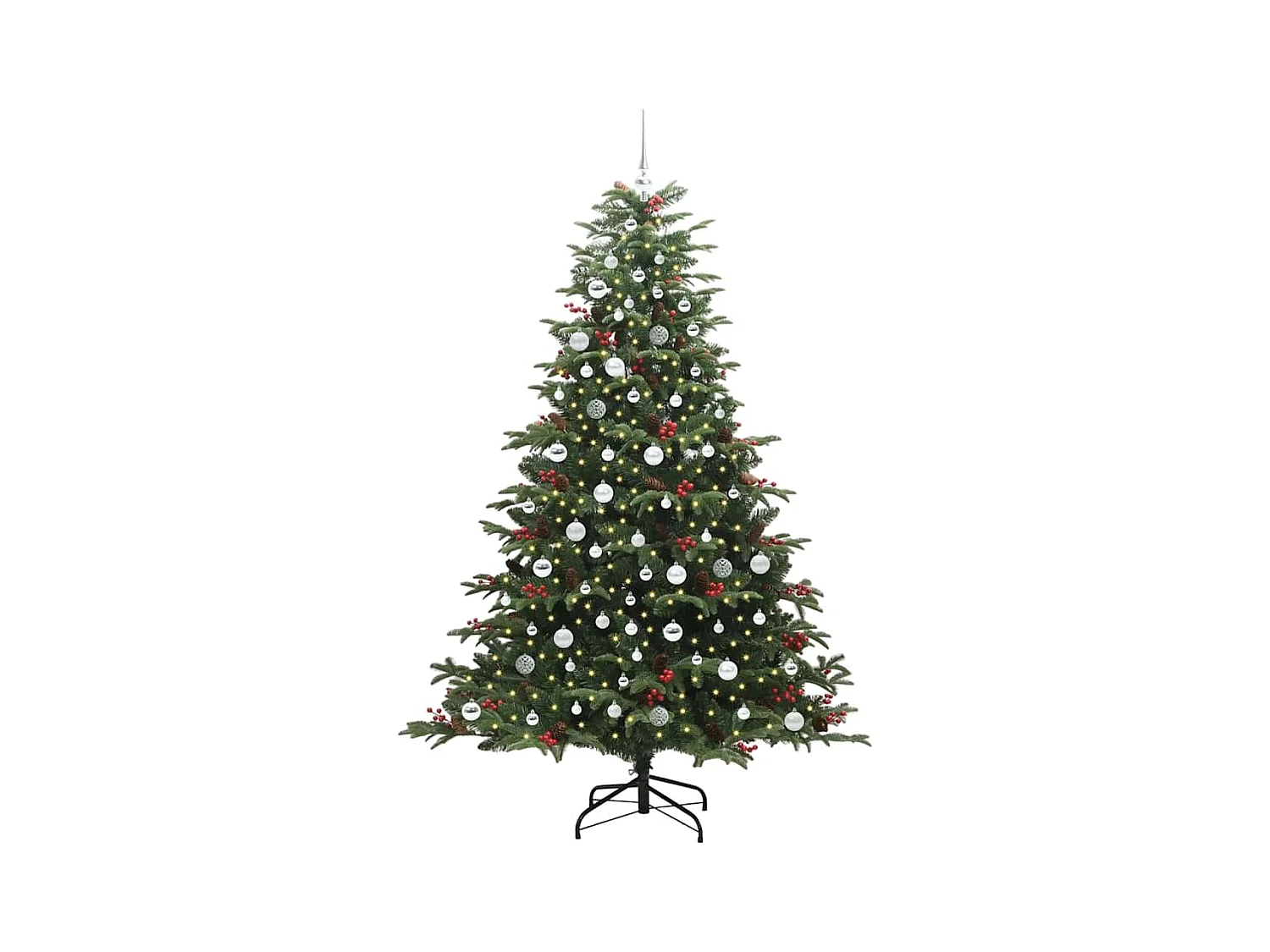 Sapin de Noël artificiel Vert 210 cm PVC, métal et plastique