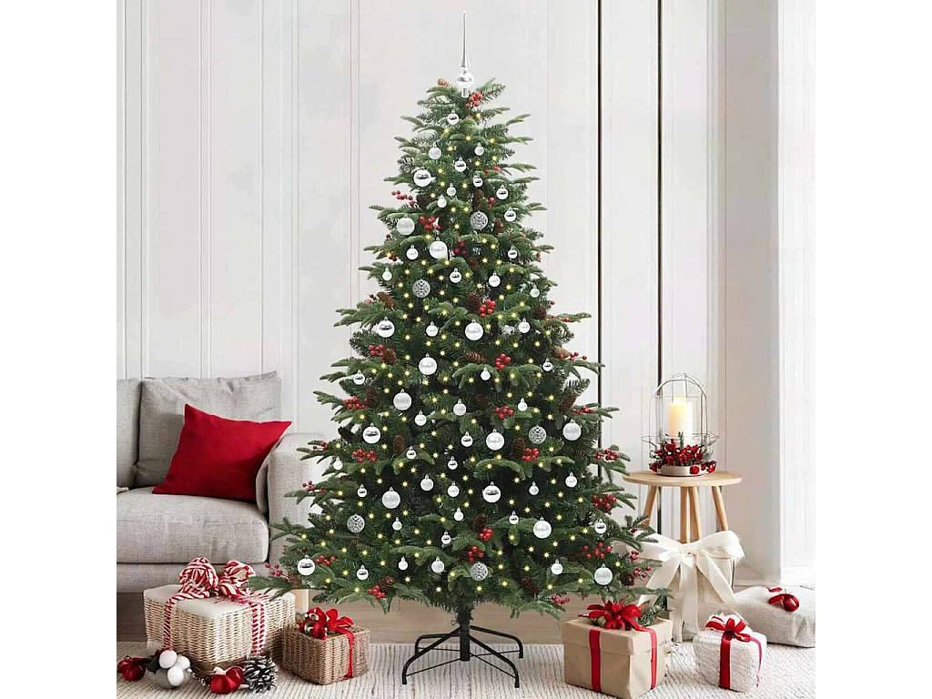 Sapin de Noël artificiel Vert 210 cm PVC, métal et plastique