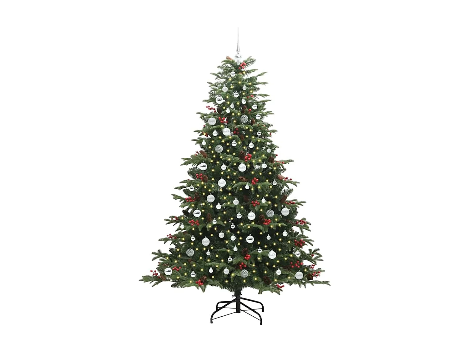 Sapin de Noël artificiel Vert 210 cm PVC, métal et plastique