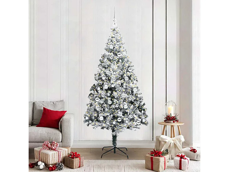 Sapin de Noël artificiel Vert 210 cm PVC, Acier et Plastique