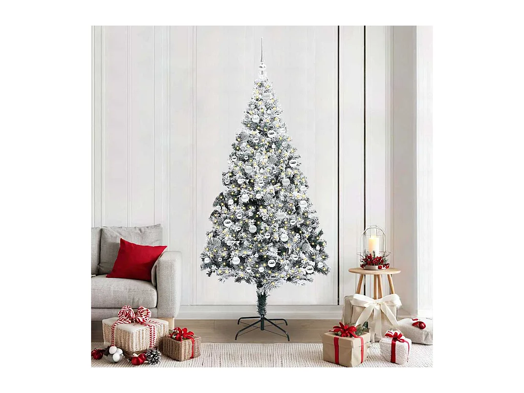 Sapin de Noël artificiel Vert 210 cm PVC, Acier et Plastique