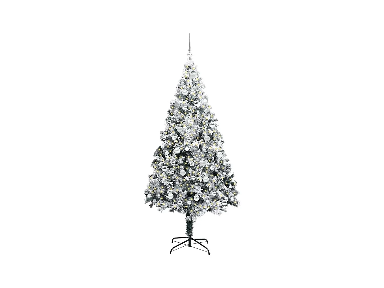 Sapin de Noël artificiel Vert 210 cm PVC, Acier et Plastique
