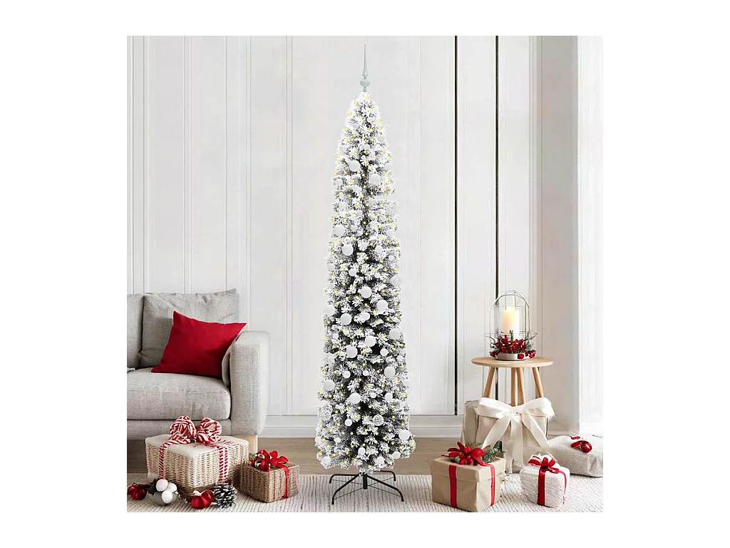 Árvore de Natal Artificial Verde 210 cm PVC e Aço e Plástico