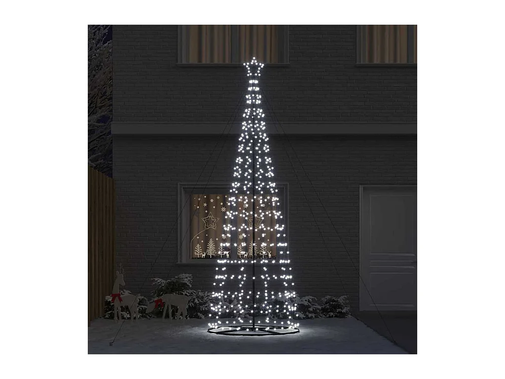 Arbre de Noël LED avec 800 LED Blanc froid 400 cm Fer