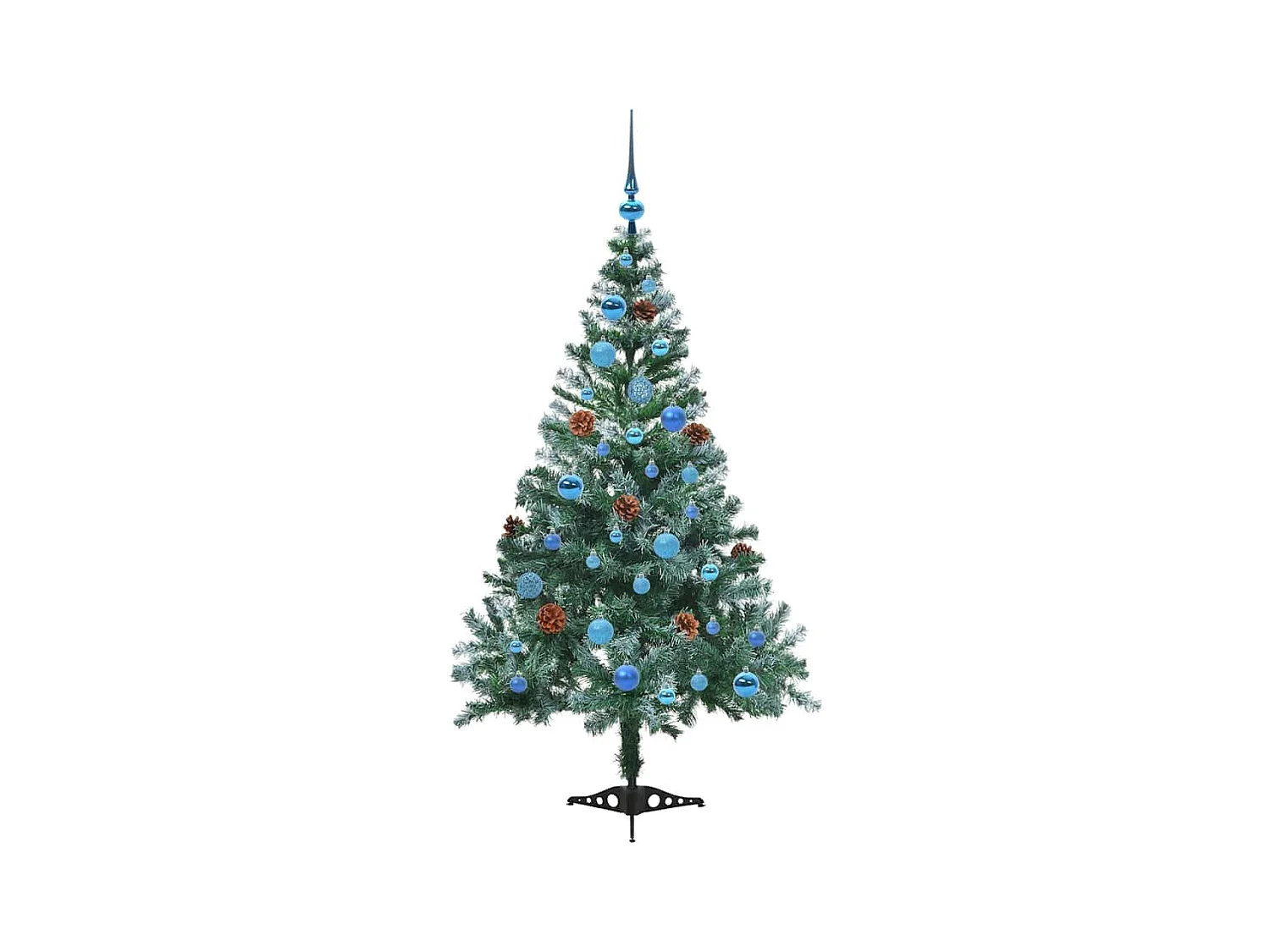 Árvore de Natal Artificial com 150 LEDs Verde 150 cm PVC e Aço