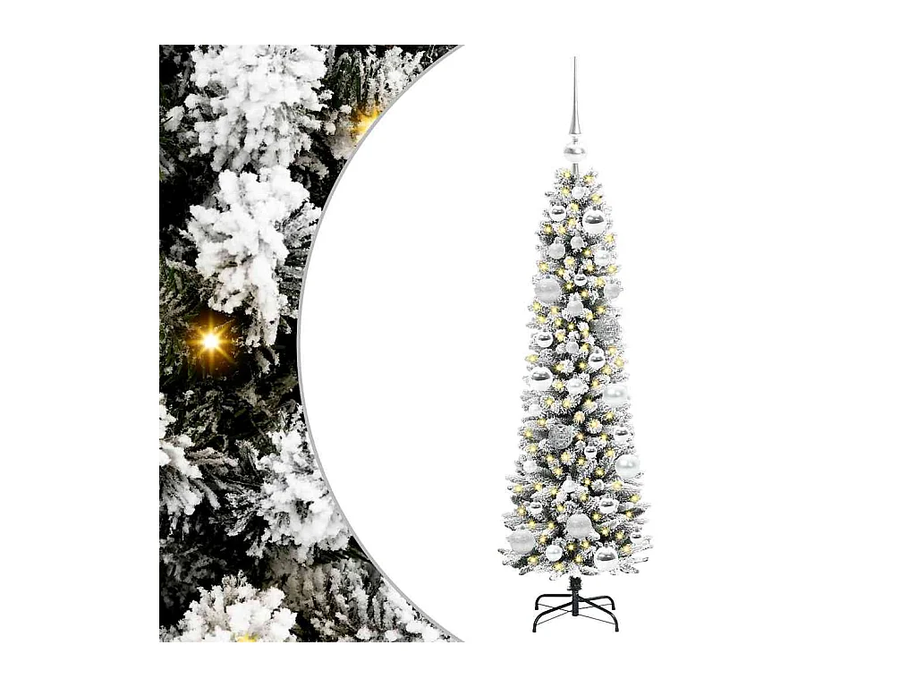 Árbol de Navidad artificial con 150 LED verde y 120 cm