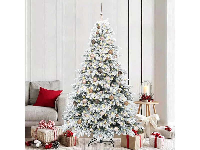 Kunstkerstboom met 300 LED met standaard Groen 210 cm PE en PVC