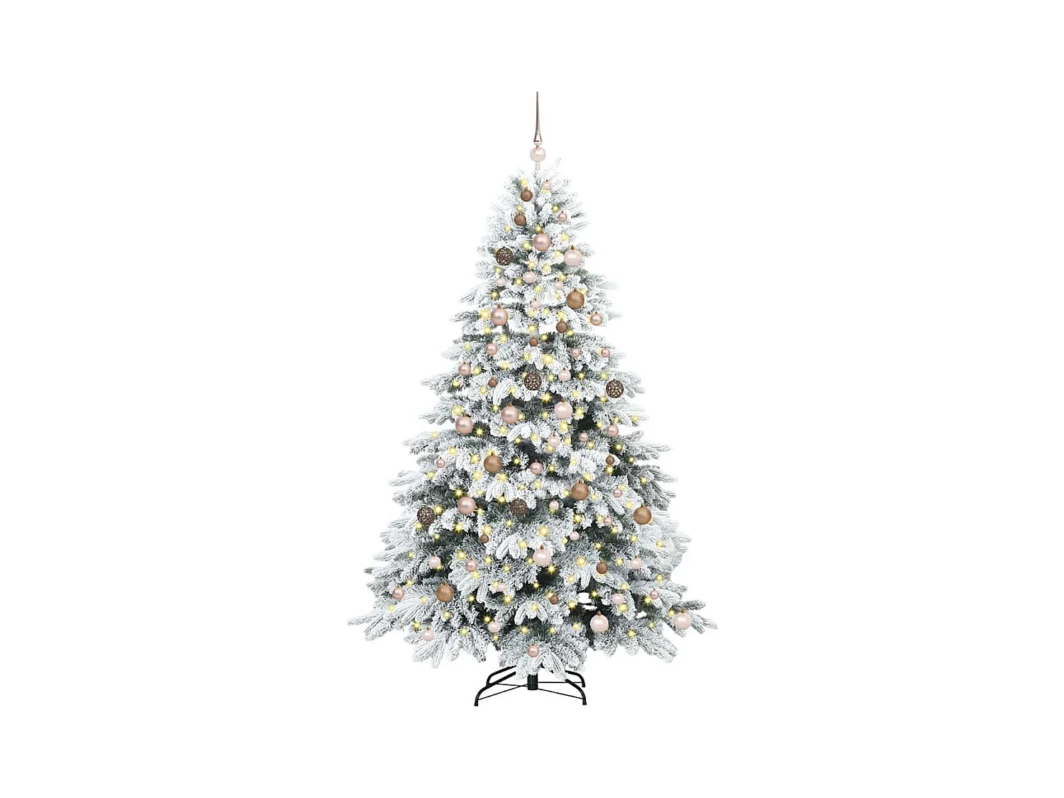 Kunstkerstboom met 300 LED met standaard Groen 210 cm PE en PVC