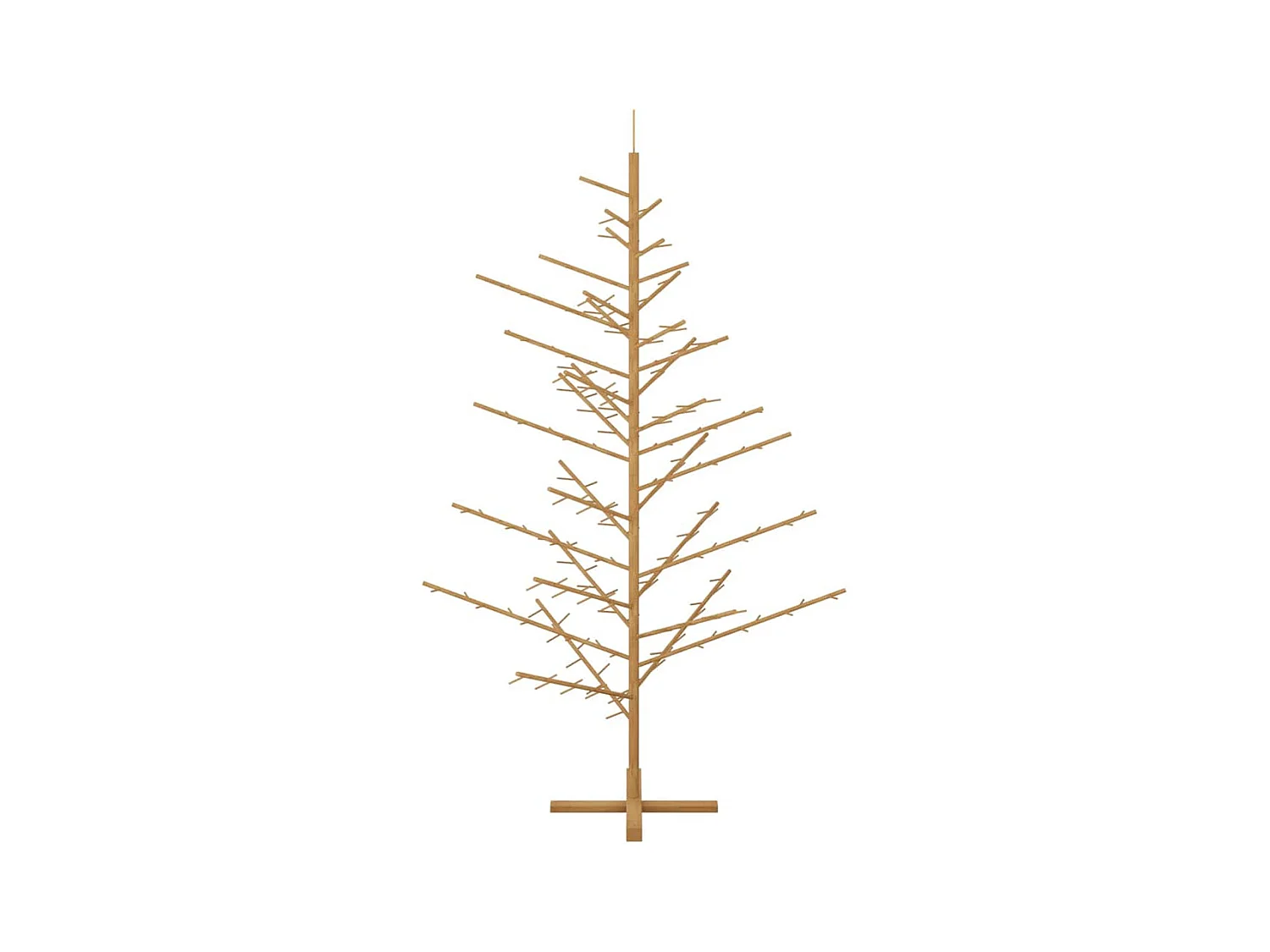 Arbre de Noël en bois Marron 210 cm Bois massif en pin