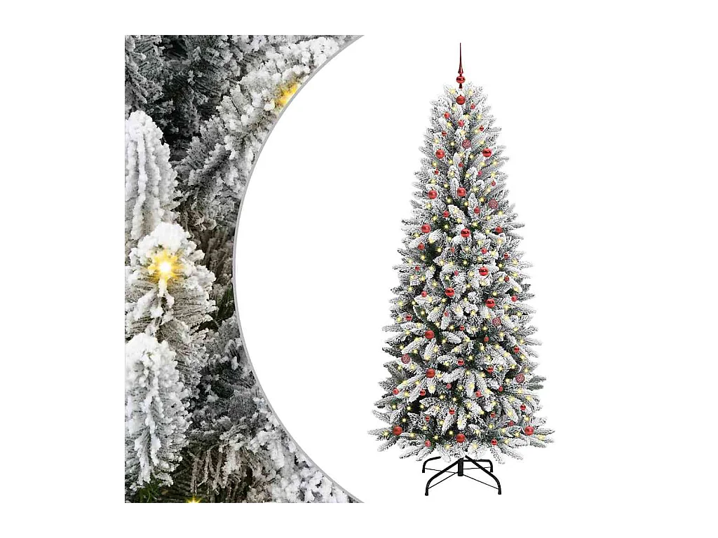 Sapin de Noël artificiel avec 300 LED Blanc 93 x 93 x 240 cm