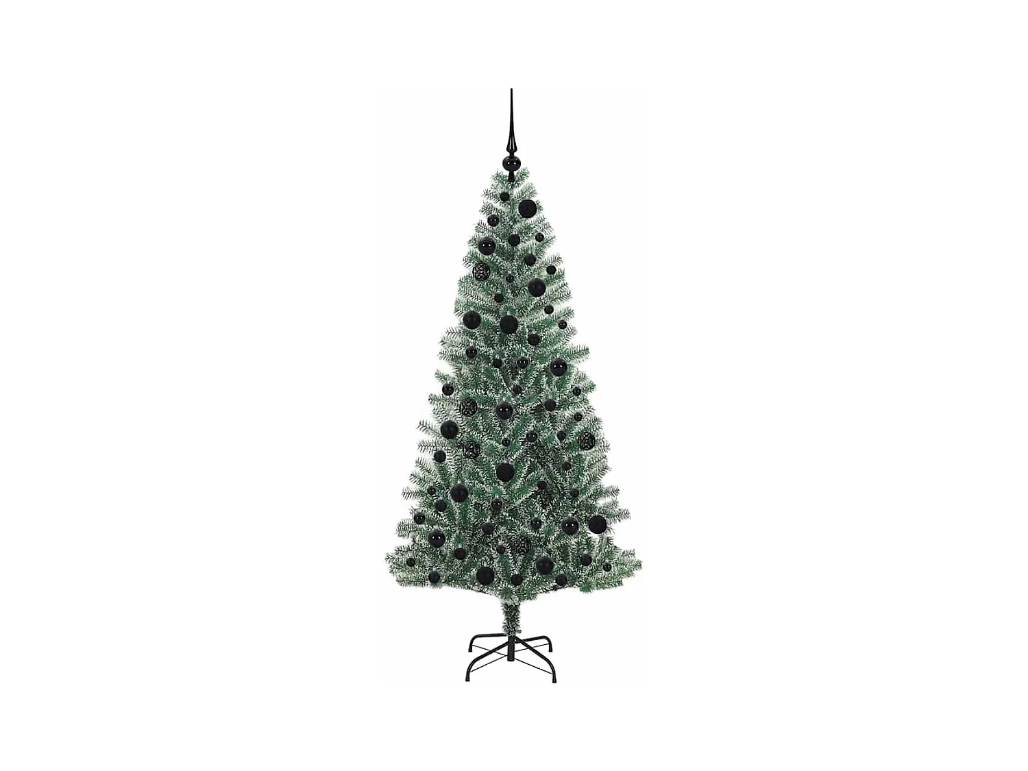 Árbol de Navidad Artificial Nevado con Luz LED Verde y 180 cm