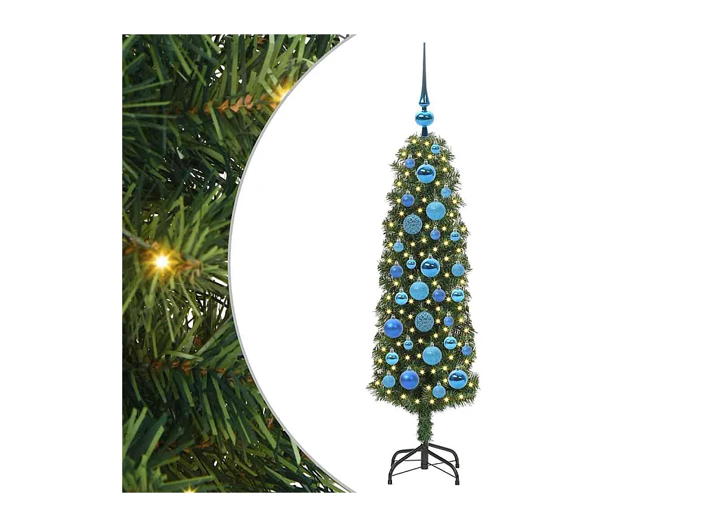 Árbol de Navidad artificial Verde 120 cm PVC, Acero y Plástico