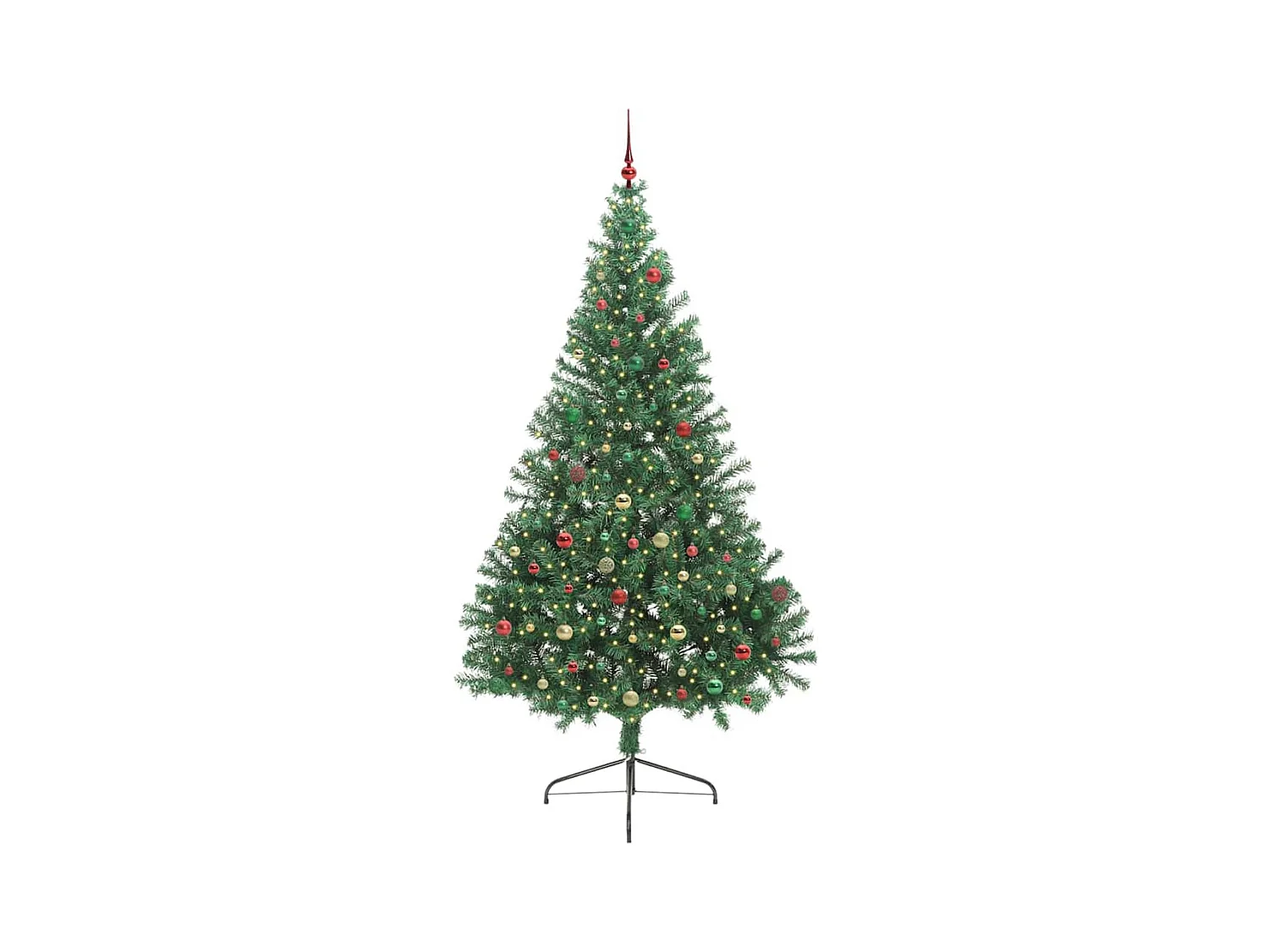 Sapin de Noël artificiel pré-éclairé Vert 240 cm PVC