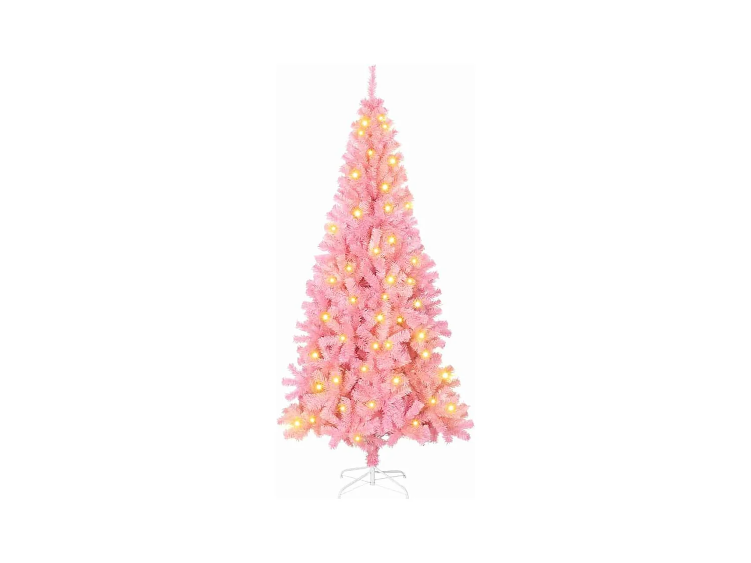 Sapin de Noël avec 300 LED avec support Rose 180 cm PVC