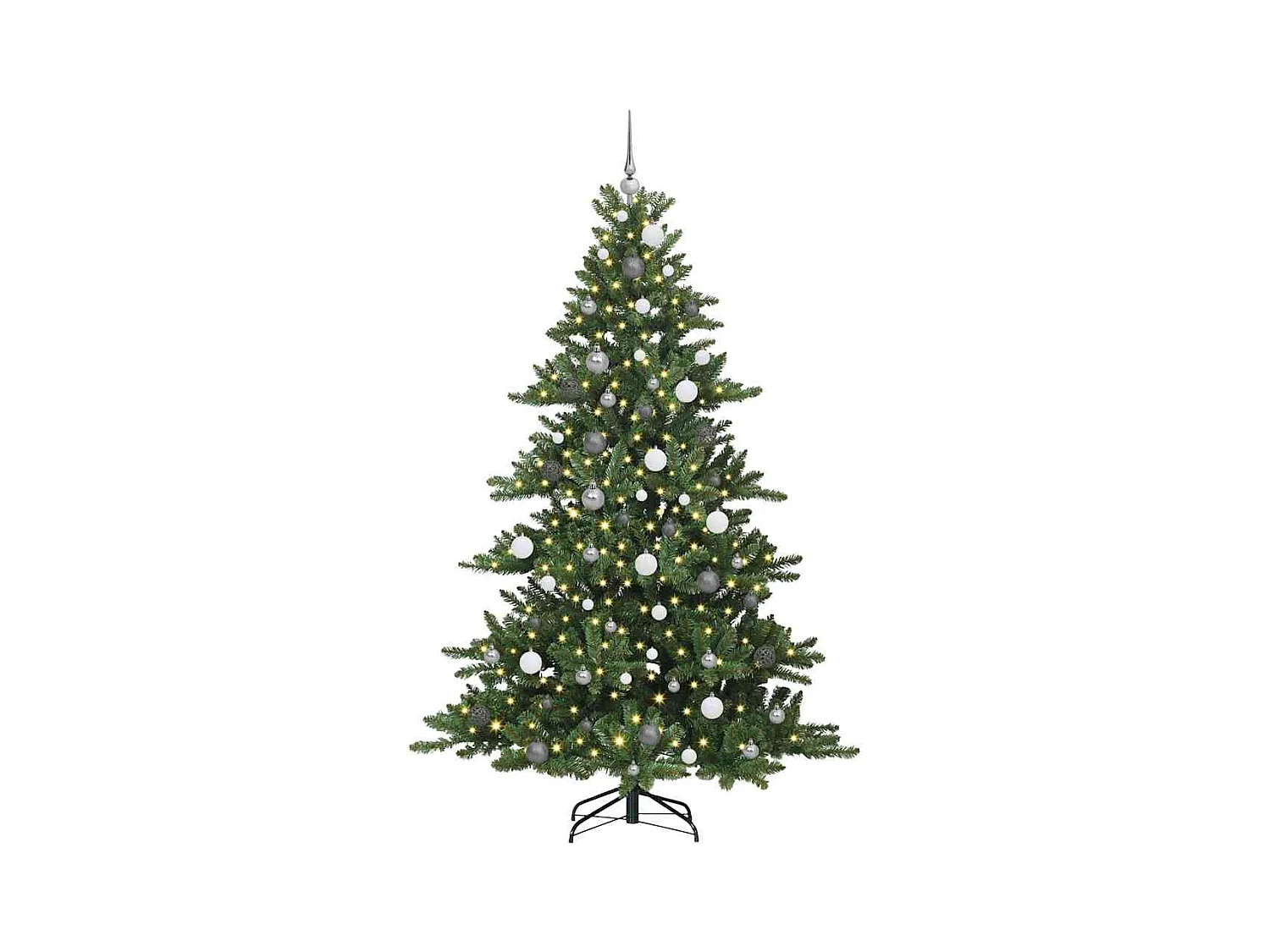 Kunstmatige Hinged Kerstboom met 300 LED 210 cm PVC