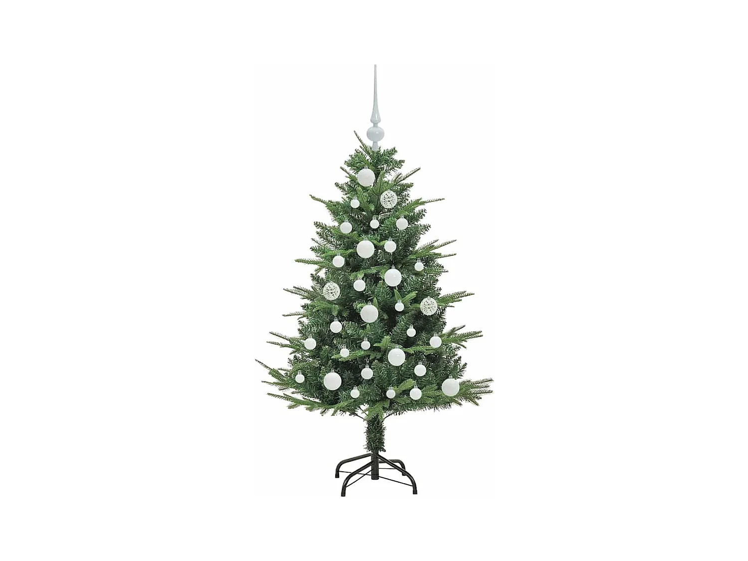 Sapin de Noël artificiel pré-éclairé avec set de boules Vert