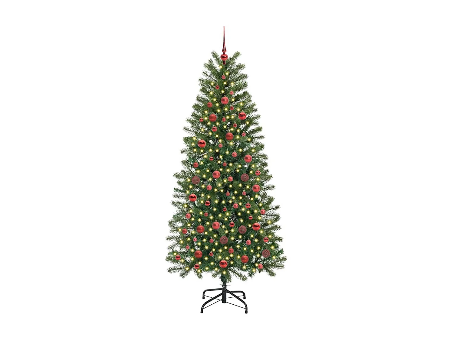 Kunstkerstboom met 300 LED met standaard Groen 180 cm PE en PVC
