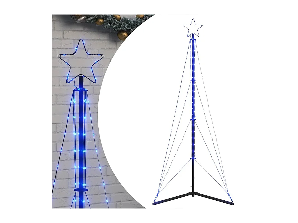 LED Árvore de Natal 363 LEDs Azul 182 cm