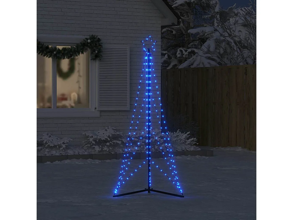 Sapin de Noël à LED 363 LED bleu 182 cm
