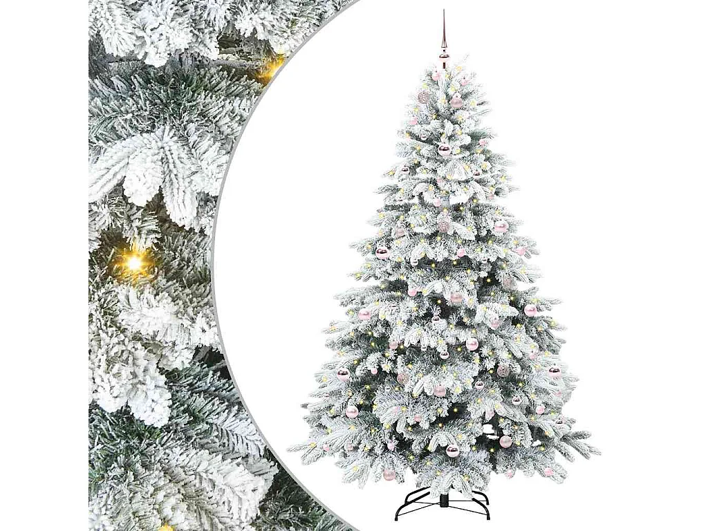 Árbol de Navidad artificial con 300 LED Verde 210 cm PE y PVC