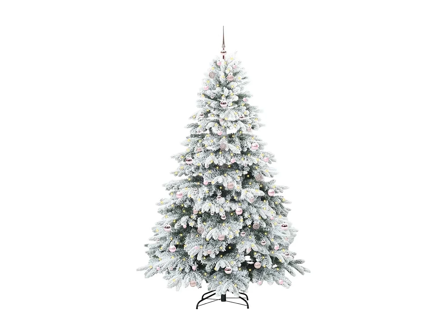 Árbol de Navidad artificial con 300 LED Verde 210 cm PE y PVC