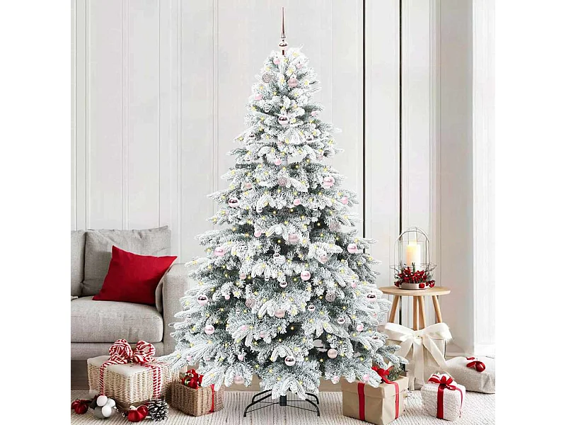 Árbol de Navidad artificial con 300 LED Verde 210 cm PE y PVC