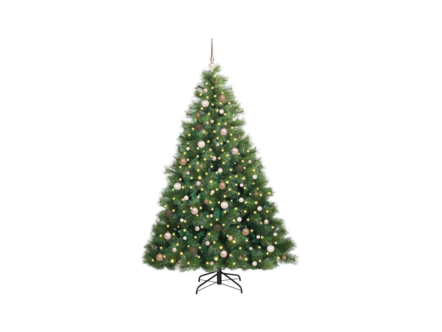 Árbol de Navidad artificial con 300 LED Verde 210 cm PE y PVC