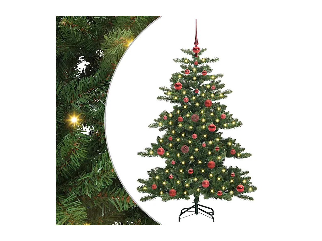 Árbol de Navidad artificial con ramas articuladas 150 cm PVC