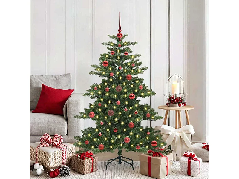 Árvore de Natal Articulada Artificial com 150 LEDs 150 cm PVC