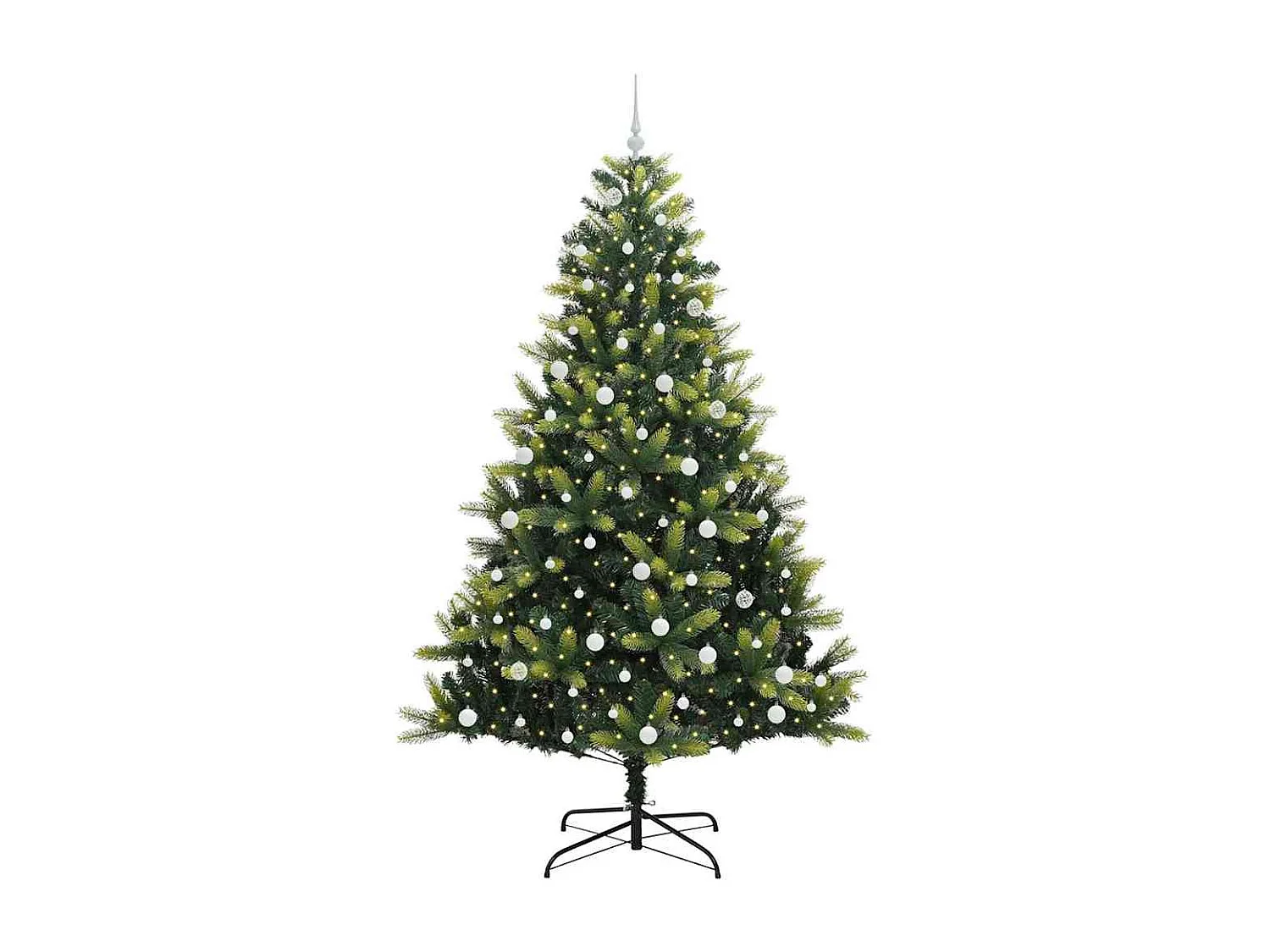 Árvore de Natal Artificial Articulada 300 LEDs Verde 240 cm