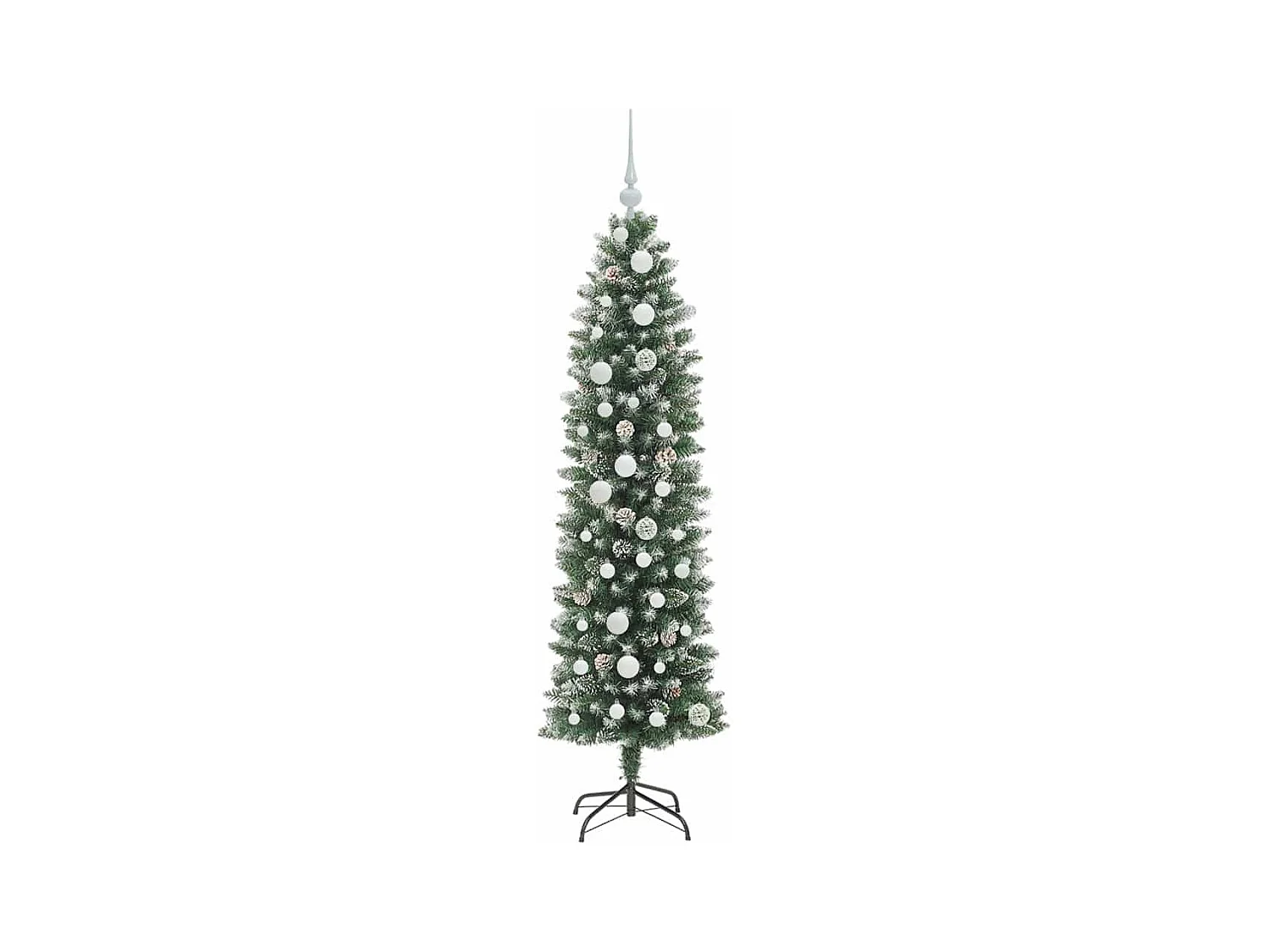 Árbol Navideño Artificial Delgado con 150 LED verde y 150 cm
