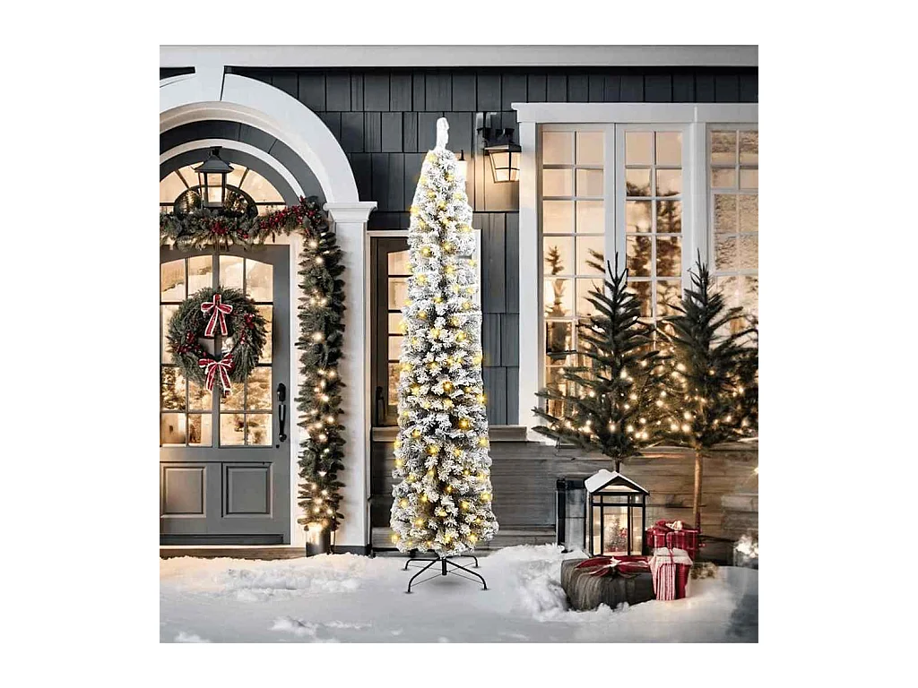 Sapin de Noël artificiel Vert 210 cm PVC et acier et plastique