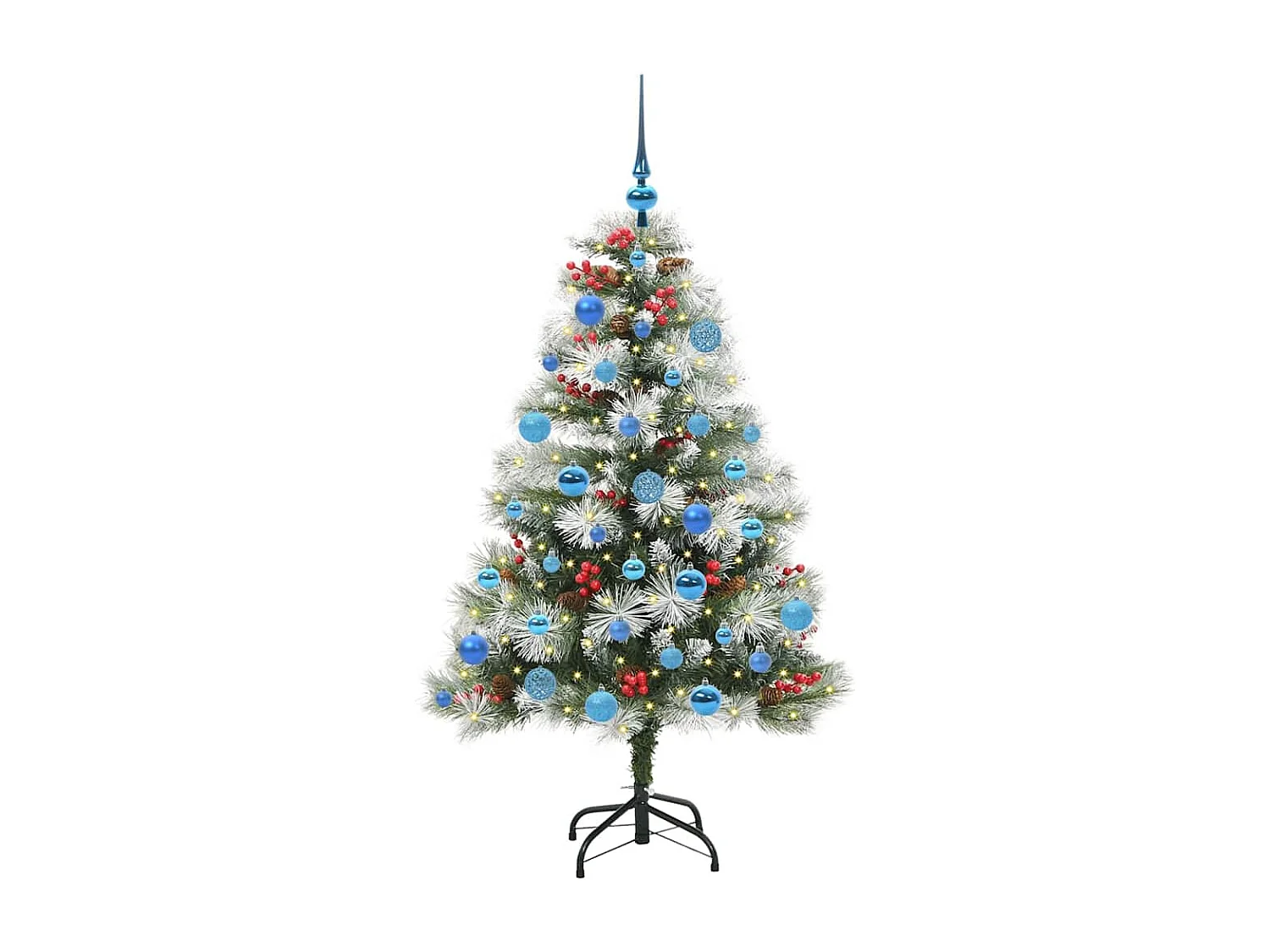 Sapin de Noël artificiel Vert et blanc 150 cm
