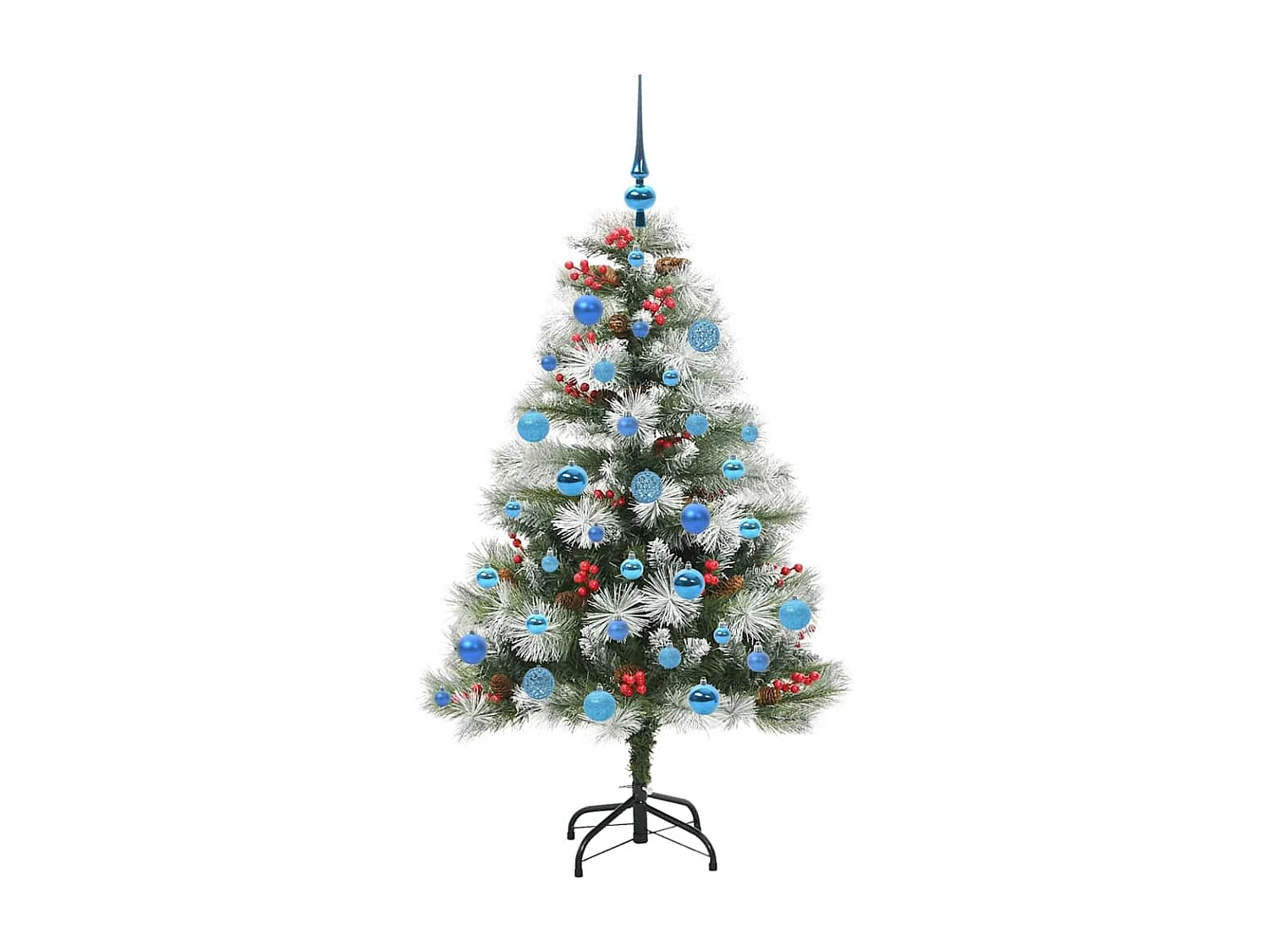 Sapin de Noël artificiel Vert et blanc 150 cm