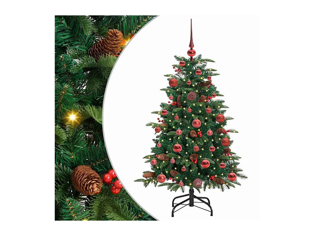 Árbol de Navidad artificial Verde 120 cm PVC, Metal y Plástico