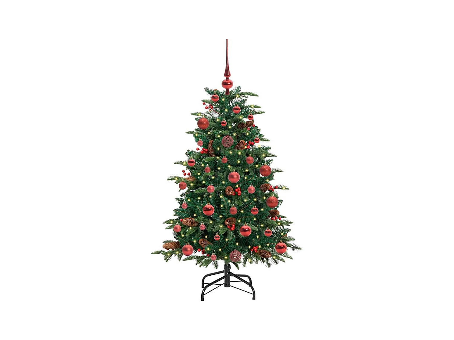 Árbol de Navidad artificial Verde 120 cm PVC, Metal y Plástico